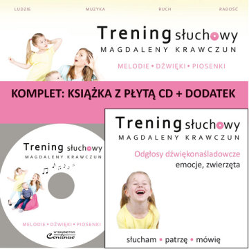 Komplet: Książka Trening słuchowy z płytą CD + dodatek - książeczka harmonijka