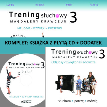 Komplet: Książka Trening słuchowy 3 z płytą CD + dodatek - książeczka harmonijka 